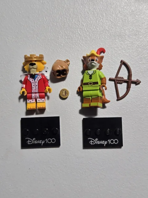 LEGO Disney 100 Minifigure Lot of 2 Robin Hood Prince John