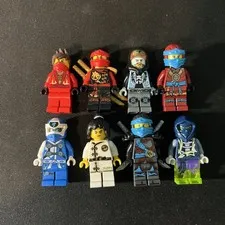 8 Lego Ninjago Mini Figure Lot (Jay) (Kai) (and More)