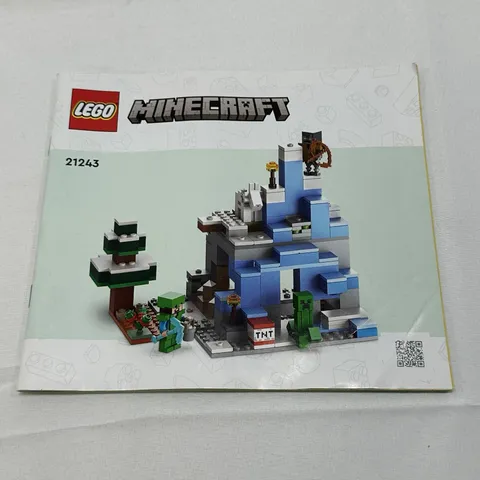 Lego Minecraft 21243 The Frozen Peaks Instruction Manual ONLY