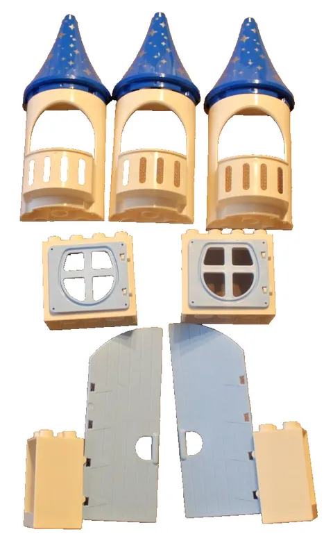 LEGO DUPLO 3in1 Magical Castle Bricks 10998 Tower Spires Blue Windows Doors