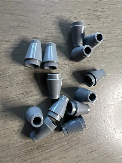LEGO 4589b Dark Bluish Gray Cone 1 x 1 with Top Groove 13 Pieces