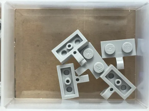 LEGO Parts - Light Bluish Gray Plate 1 x 2 with Clip on Side - No 11476 - QTY 5