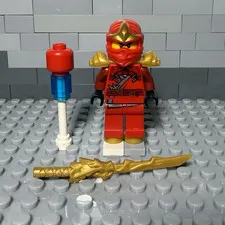 LEGO NINJAGO Kai ZX Minifigure w/ Helmet, Gold Armor & Gold Sword