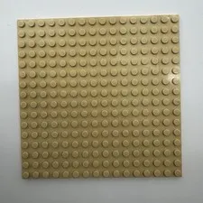 LEGO Tan Baseplate 16x16 Stud Building Plate Board 5x5 Inch Sand Part 91405