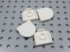 LEGO Lot of 4 White 2x2 Half Round Smooth Tiles Plates BP