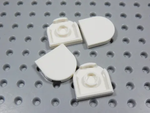 LEGO Lot of 4 White 2x2 Half Round Smooth Tiles Plates BP