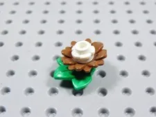 LEGO Brown w/ White Flower Plants Minifig BI