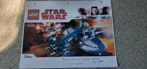 LEGO Star Wars 75199 General Grievous Combat Speeder Build Only No Minifigures 