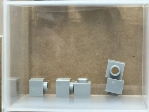 LEGO Parts - Light Bluish Gray Brick 1 x 1 x 2/3 Open Stud - No 86996 - QTY 5