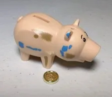 RARE TOY STORY HAMM THE PIG PIGGY BANK LEGO ANIMAL MINIFIGURE MINI FIGURE DIRTY