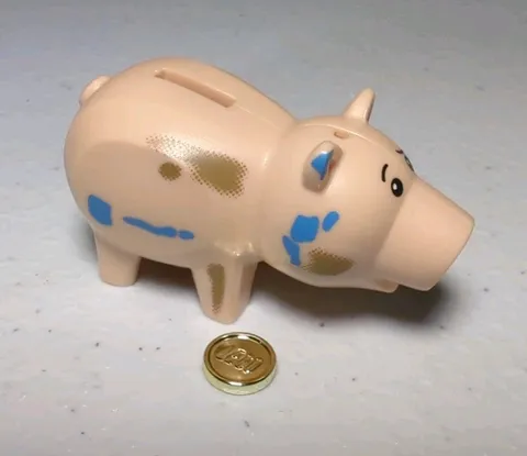 RARE TOY STORY HAMM THE PIG PIGGY BANK LEGO ANIMAL MINIFIGURE MINI FIGURE DIRTY