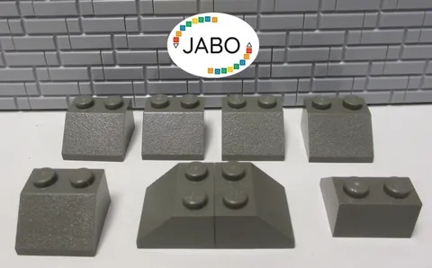 (R10/4/8) LEGO 8x 3039 Roof Tile Sloping Tile 2x2 old dark grey 45°