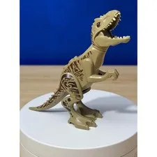 LEGO Jurassic World T-Rex Dinosaur Figure Olive Green Brown Stripes T-12