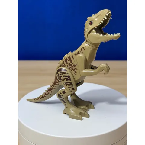 LEGO Jurassic World T-Rex Dinosaur Figure Olive Green Brown Stripes T-12