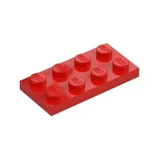 LEGO 26x Red Plate 2 x 4 inv.647