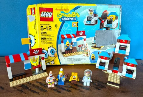 Lego SPONGE BOB SQUAREPANTS Glove World Set 100% Complete w/ Box 3816