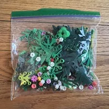LEGO Brick Plate Pieces Bulk Lot Foilage Flowers Greenery 6 oz