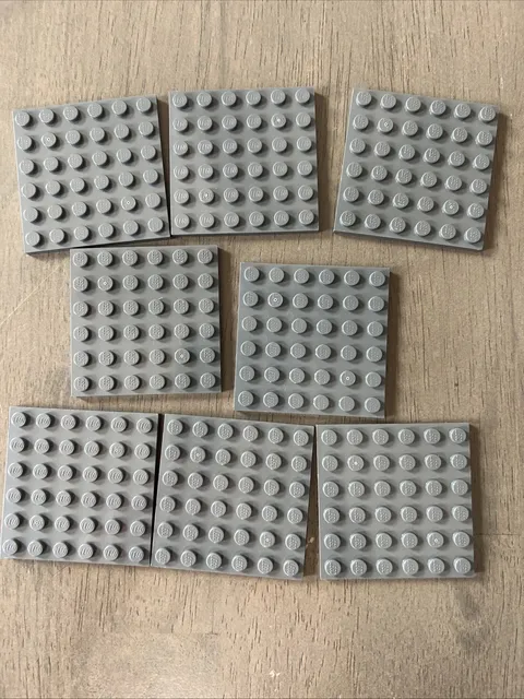 LEGO 3958 Dark Bluish Gray Baseplate 6x6 - 8 Pieces