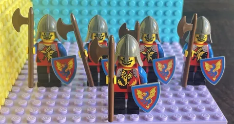 Lego Dragon Knight Lot Of 5x cas016 Rare Vintage Read Description