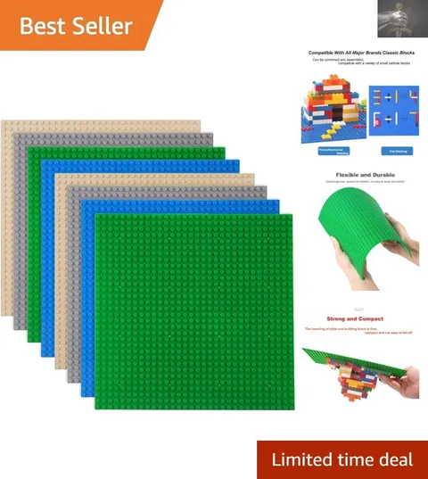 Durable Multicolored Building Plates - 10" x 10" for All Major Brands - 8 Pack