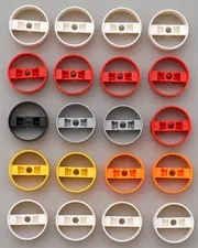 LEGO 41531 Cylinder 4 x 4 x 1-2/3 with Pinholes & Center Bar 20 Pc Mixed Colors