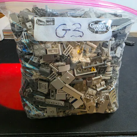 LEGO Bulk Building Bricks Lot 2Lb 12Oz of Assorted Grays        G3