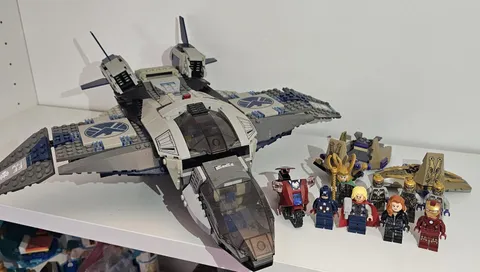 LEGO Marvel The Avengers Quinjet Aerial Battle 6869 AND 6865 99% complete