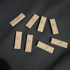Lego x8 Pieces Dark Tan Tile 1x3 with Wood Grain decorated pattern