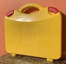 LEGO Yellow Hard Plastic Carry Case - Storage Organizer - Vintage 2012