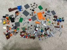 LEGO minecraft random PCS 200+ with 4 minifigs replacement pieces bulk 