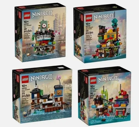 Lego 40703 40704 40705 40706 Ninjago Micro City Full Set 2024 - Brand New Sealed