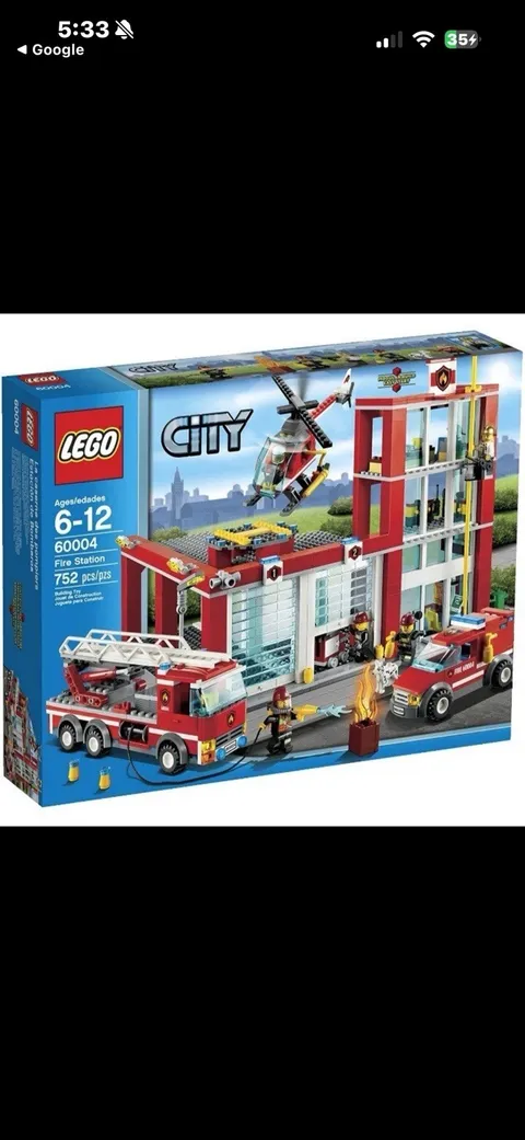 LEGO City Fire Station 60004 752 pcs with all instructions (no box)