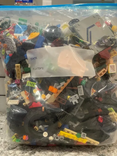 Legos, Bulk Lot, Assorted Bricks/Wheels, Approx. 2.5 LBS