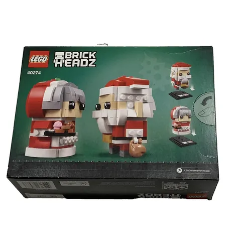LEGO 40274 BrickHeadz Mr. & Mrs. Claus Santa Christmas Toy Gift Set NEW- Retired