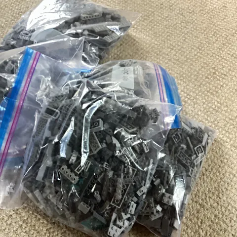 LEGO Bulk Lot Mixed Gray & Black Plastic Parts Pieces 2500 pieces