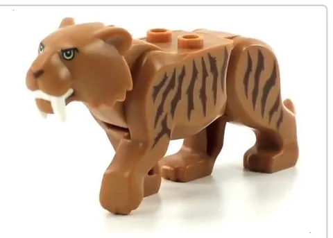LEGO bb0787c03pb01 Cat Large Saber-Toothed Tiger Light Yellow Eyes