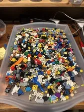 1 Pound 4 Ounces Of LEGO Minifigure Parts, Minifigures, Droids, Skeletons & More