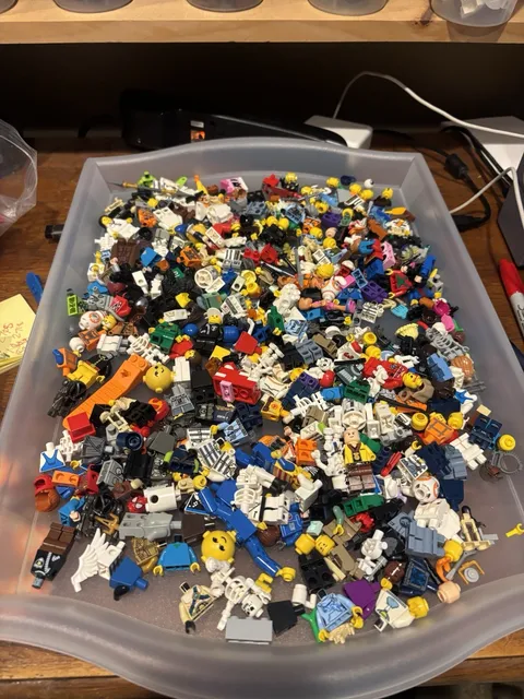 1 Pound 4 Ounces Of LEGO Minifigure Parts, Minifigures, Droids, Skeletons & More
