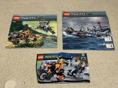 LEGO Agents Instruction Manual Lot 8630 8633 (Book 1&2) 8967 Agents 2.0