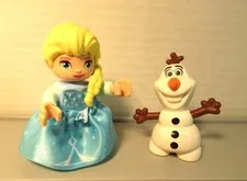 Lego Duplo Disney Frozen Princess PARTS Elsa and Olaf Figures Lot of 2 + skirt