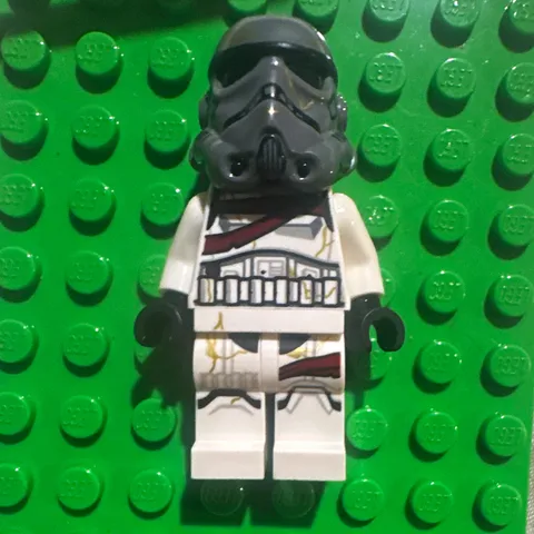 LEGO Star Wars Stormtrooper White Armor & Dark Gray Helmet from set 75412