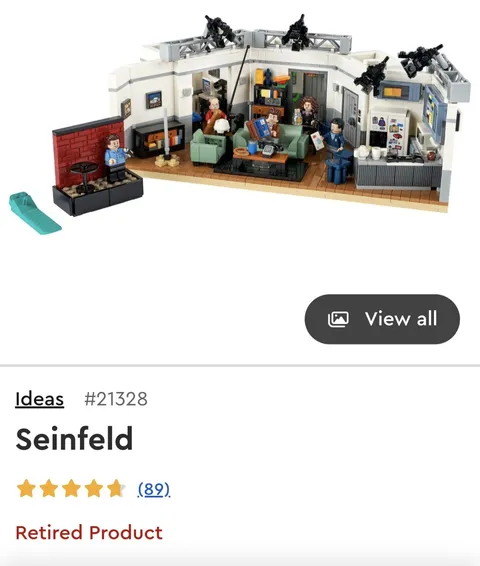 RETIRED LEGO Ideas 21328 Seinfeld Jerry's Apartment with Box, Manual & case