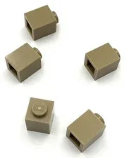 Lego 5 New Dark Tan Bricks Building Blocks 1 x 1 Stud Parts