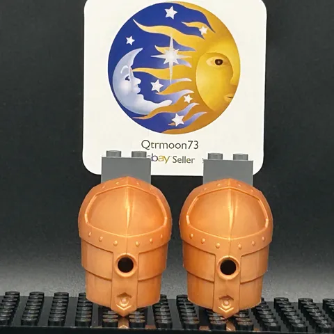 LEGO Brand KNIGHTS KINGDOM Large Figure ARMOR Parts ~50602~ REDDISH GOLD x2