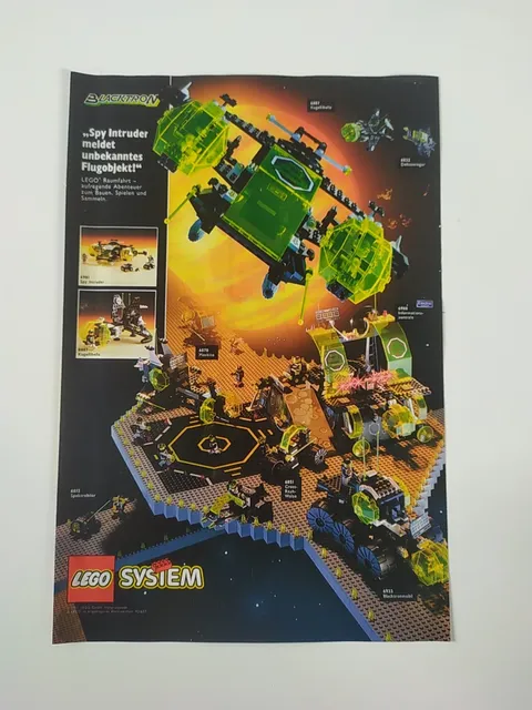 Rare Advertising Flyer Advertising Sheet LEGO Space Blacktron 6988 6887 6933 1992