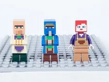 LEGO Minecraft Villager Cleric Wandering Trader Farmhand Lot of 3 Minifigures