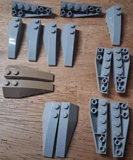 A Lego Lot Assorted Wedge Pieces Light Bluish Gray 41748 41747 41765 41764