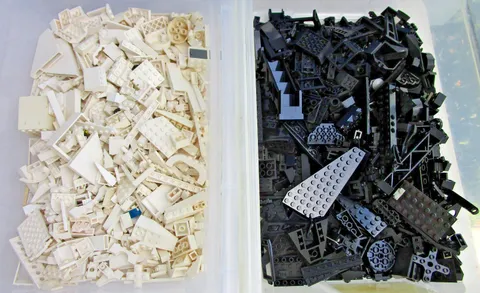 LEGO Specialty parts Black White Bulk lot Bricks Plates Wings
