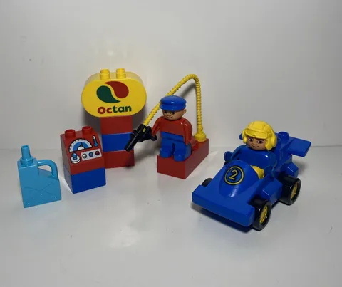 Lego Duplo Vehicles Blue Racecar with Blue Race Car Driver & Accessories