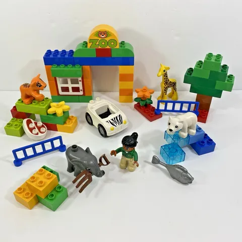 LEGO Duplo 6136 My First Zoo Animals Complete Giraffe Elephant Tiger Polar Bear